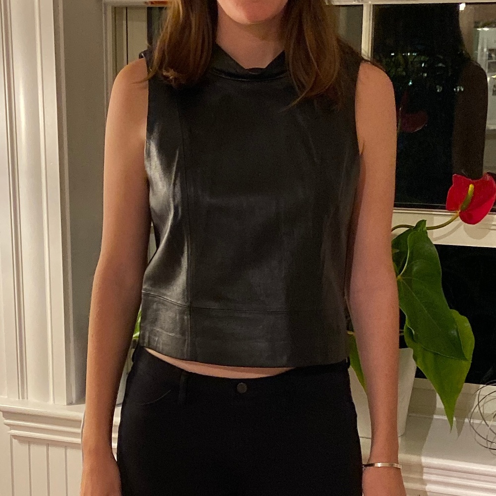 Leather shell tank